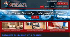 Desktop Screenshot of absoluteplumbingsjc.com
