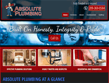 Tablet Screenshot of absoluteplumbingsjc.com